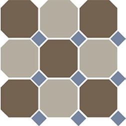 Top Cer Octagon New 4429+01 OCT11-B Coffe Brown 29 Beige 01 Octagon-Blue Cobalt 11 Dots Керамогранит 30x30 см