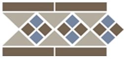 Top Cer Octagon New Border Lisbon with 1 strip (Tr.01, Dots 29+11, Strips 29) Бордюр 28х15 см