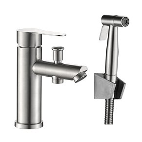 Haiba HB12801 Смеситель для раковины с гигиеническим душем, Сталь