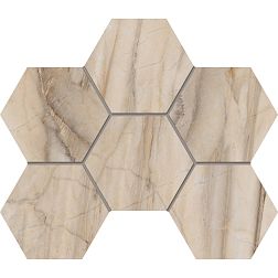 Estima Bernini BR01 Hexagon Pearl Бежевая Полированная Мозаика 25x28,5 см