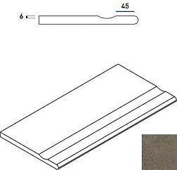 Italon Дискавер X2 Фумэ Бортик закругленный с выемкой 30x60 см