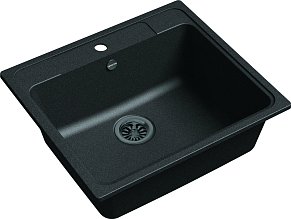 Мойка кухонная Ewigstein Elegant 60 1-чаша 570*510мм черный