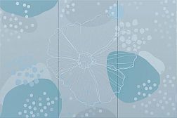 Creto Pastel Montage Голубое Матовое Панно 60х90 (Их 3-х плиток) см