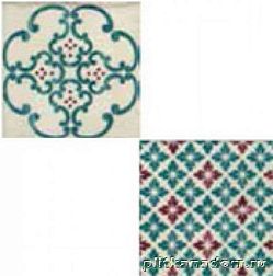 Marca Corona Jolie 8322 Ivoire Petrole Trama Декор 10x10 (2 плитки) см
