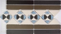 Идальго Метлахская плитка Агата Микс Матовый Бордюр 17,2x27,9 см