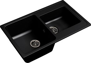 Мойка кухонная Ewigstein Elegant 80D 2-чаш 780*480 антрацит