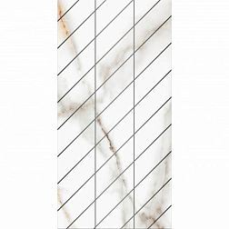 Ametis Supreme Ferrum Фальшмозаика SM03 Corner Белый Неполированный Декор Правый 30x60 см