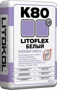 Litokol Litoflex К80 Белый Высокоэластичная клеевая смесь 25 кг109
