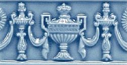 Adex Modernista ADMO4013 Relieve Copas C-C Azul Oscuro Бордюр 7,5х15 см