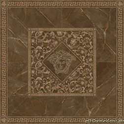 Versace Emote Rosone Pulpis Marrone Панно 156х156 (из 4-х плиток) см