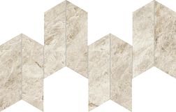 Atlas Concorde Marvel Diva Taj Mahal Chevron Velvet Бежевая Сатинированная Мозаика 17,5х46,3 см