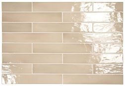 Equipe Manacor Beige Argile Бежевая Глянцевая Настенная плитка 6,5х40 см