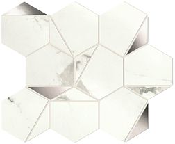 Atlas Concorde Marvel Shine Statuario Supremo Platino Hex Shiny Мозаика 25,1х29 см