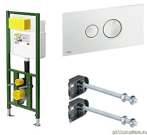 Viega Eco Plus 660321 комплект для подвecного унитаза 606664, 596323, 460440