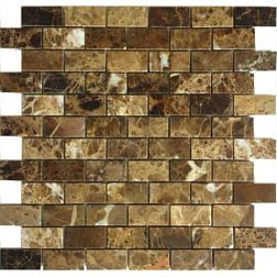 Caramelle Pietrine 4мм Emperador Dark Мозаика 29,8х29,8 (2,3х4,8) см
