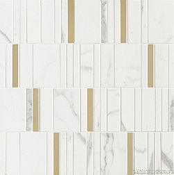 Allmarble Wall Statuario Mosaico Barcode Lux M8H9 Мозаика 40x40 см