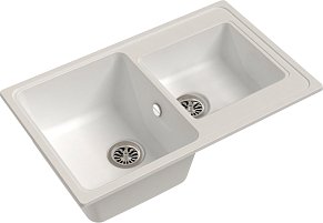 Мойка кухонная Ewigstein Elegant 80D 2-чаш 780*480 иней