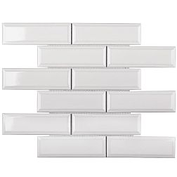Starmosaic Homework Brick & Metro White Glossy (KM82895) Белая Глянцевая Мозаика 28,7х29,5 (4,5х14,5)