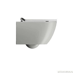 GSI PURA унитаз подвесной PURA безободковый с водоворотной системой смыва Swirlflush фаянсовый серый матовый (881617)