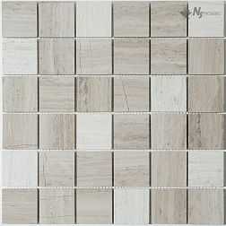 NS-mosaic Stone series КP-761 Камень полированный Серая Мозаика 29,8х29,8 (4,8х4,8) см