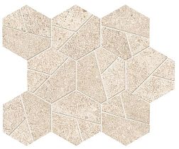 Atlas Concorde Boost Stone Ivory Mosaico Hex Декор 25х28,5 см