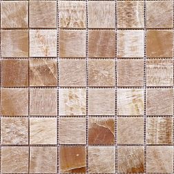 Caramelle Pietrine 7 мм Onice Legno Бежевая Полированная Мозаика 30,5х30,5 (4,8х4,8) см