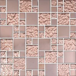 Decor-mosaic Фантазия MDF-48 Мозаика (прозрачное стекло с напылением + металл) 30х30 см