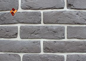 Next Stone Искусственный камень Кирпичная кладка Старая Казань кирпич арт. 021 Серый Матовый 7,5x26 см