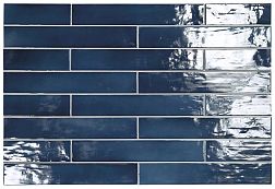 Equipe Manacor Ocean Blue Синяя Глянцевая Настенная плитка 6,5х40 см