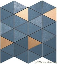 Atlas Concorde Mek Blue Diamond Gold Wall Мозаика 30,5х30,5 см