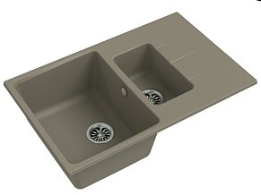 Мойка кухонная Ewigstein Gerd 60KF 1,5-чаши + крыло 780*500мм темно-бежевый