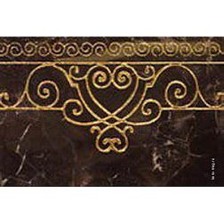 Villa Ceramica Ornamento marrone Zocalo Коричневый Глянцевый Плинтус 20х30 см