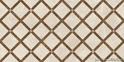 Versace Emote Crema-Marrone Decoro Intreccio Декор 39x78 см
