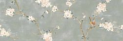 Ragno Mixed RA1X Verde Decoro Fiori di Pesco B Rett Керамогранит 40x120 см