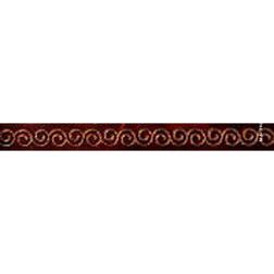 Villa Ceramica Ornamento rosso Moldura Коричневый Глянцевый Бордюр 3х30 см