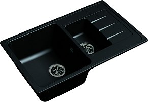 Мойка кухонная Ewigstein Elegant 60KF 1,5-чаши + крыло 782*480мм антрацит
