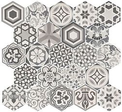 Equipe Hexatile 21357 Harmony B&W Декор 17,5x20 см