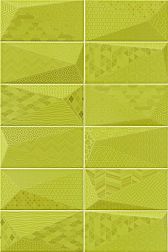 Mainzu Diamond Y-Green Fancy Настенная плитка 10х20 (7 видов рисунка) см