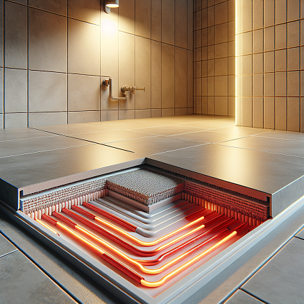 Тёплый пол под керамогранит: водяной или электрический?