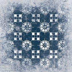 Alborz Ceramica Luisa Dеcor Синий Матовый Декор 20x20 см