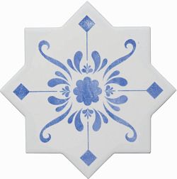 Cevica Becolors Star Dec. Stencil Electric Blue Керамогранит 13,25х13,25 см