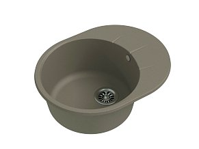 Мойка кухонная Ewigstein Rund 45F 1-чаша+ крыло 580*450мм темно-бежевый