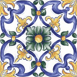 Ragno Amuri RC8J Decoro Maiolica Tappeto 3 Glossy RT Керамогранит 20х20 см