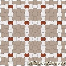 Ce.Si Butterfly Scacchiera Decoro C Rett Микс Матовая Ректифицированная Мозаика 2,5x5 30x30 см