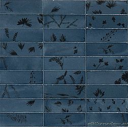 Marazzi Rice Blu Decoro Leaf Lux M96W Декор 5x15 см
