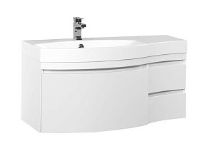 Тумба с раковиной Aquanet Опера 115 L белый (3 ящика)