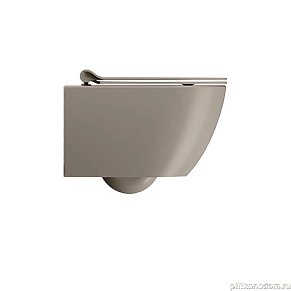 GSI PURA унитаз подвесной PURA безободковый с водоворотной системой смыва Swirlflush фаянсовый серый беж матовый (881605)
