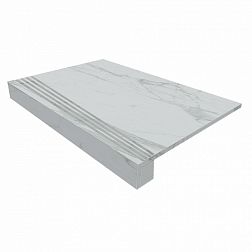 Estima Montis MN01 White Белая Неполированная + Подступенок (14,5x120) Ступень 33х120 см