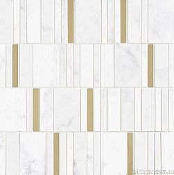 Allmarble Wall Altissimo Mosaico Barcode Lux M8HA Мозаика 40x40 см