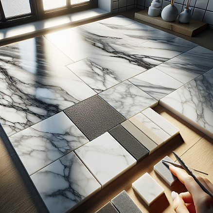 Как выбрать цвет затирки для плитки под мрамор